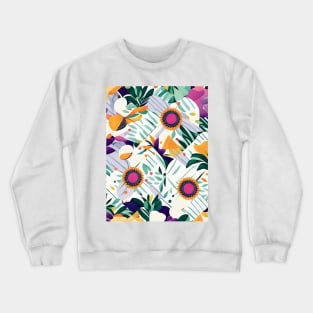 Anemones Light Abstract Artwork Crewneck Sweatshirt